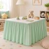 Pastoral Grid Party Decor Table Skirt Home Living Room Dustproof Dining Tables Cafe Dessert Table Background Table Surround