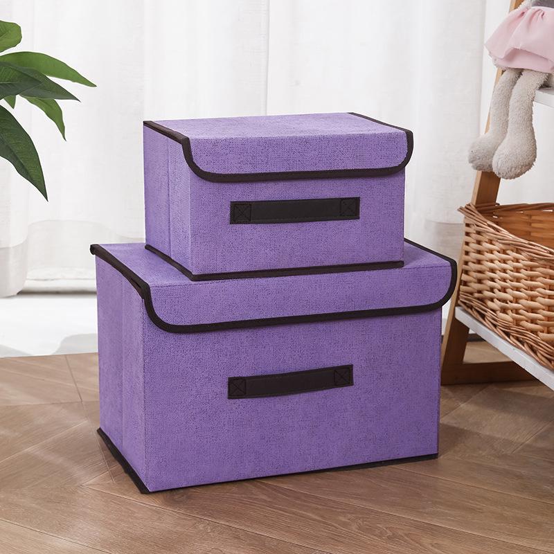 Fabric Non-Woven Storage Box: Dustproof Organizer Set for Clothes, Toys, and Household Items