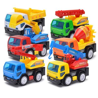 ALZEU Miniature Car Set of 6 Aerial Work and Dump Sandbox and Toy Models for Construction and Working Vehicles Series Models Crane, Ladder, Platform,