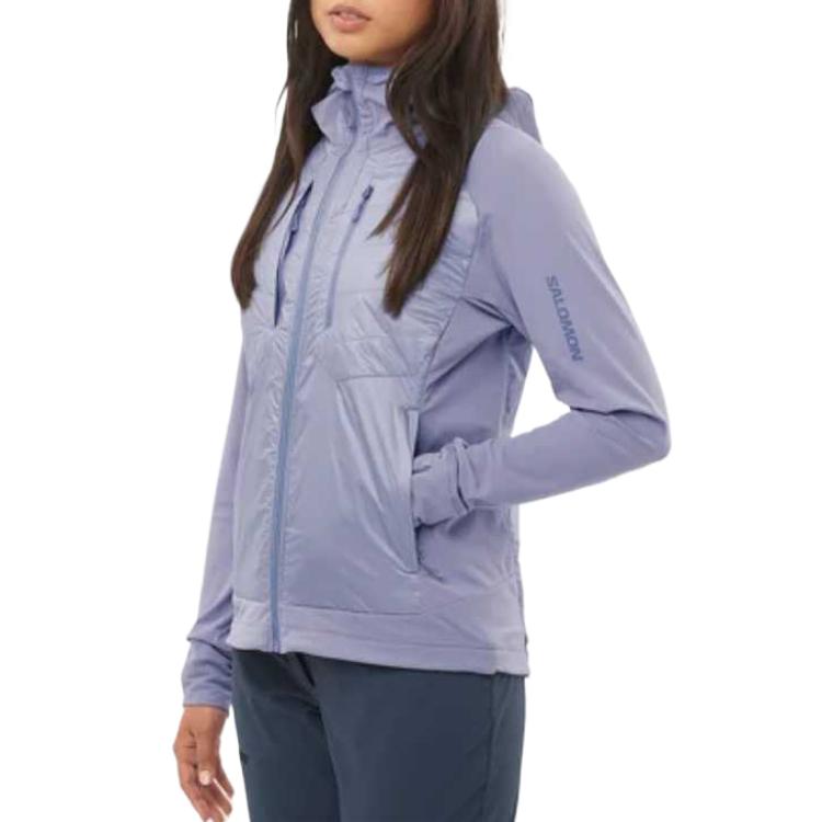 SALOMON Breathable Windproof Lightweight Quick-Dry Cotton Jacket Women Jacket Blue Granite C24692