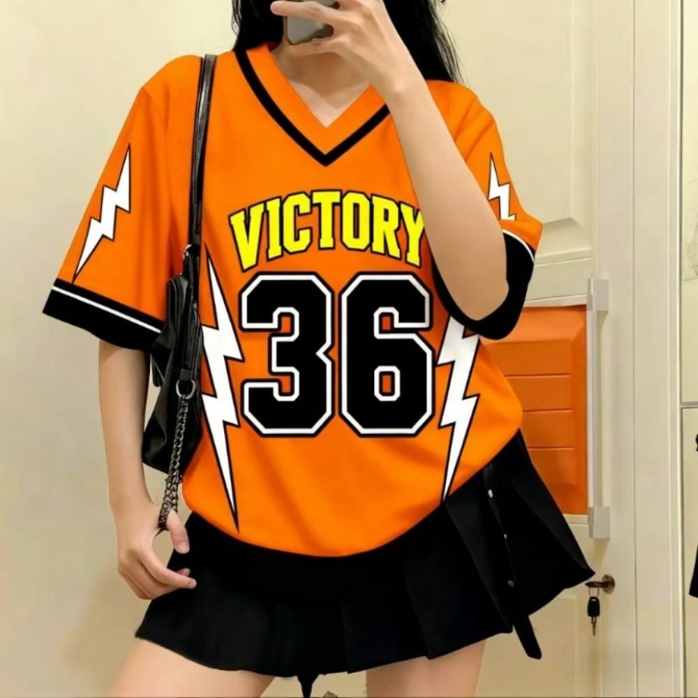 

Модный тренд сублимация уличный V-образный вырез женская короткий рукав дешевая спортивная футболка XXS