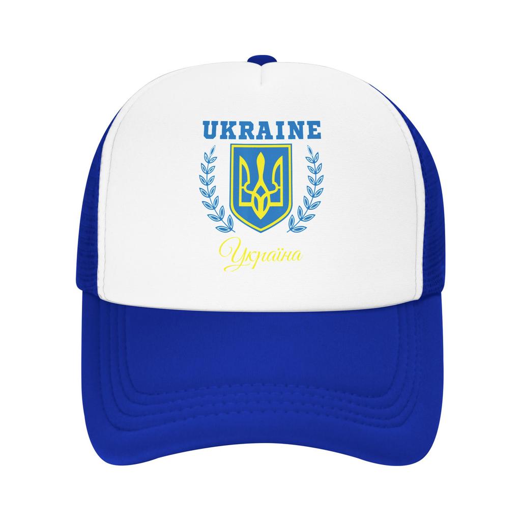 Mesh Sun Hats Ukraine Ukrainian Kiew Trysub Flag Summer Baseball Cap For Unisex Fashion Outdoor Sports Baseball Caps