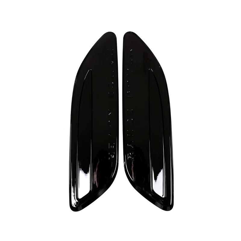 

2 шт., ABS, серебристый капот, вентиляционное отверстие, наклейки на отделку крыла для Range Rover Velar 2017 2018, внешнее украшение автомобиля чёрный