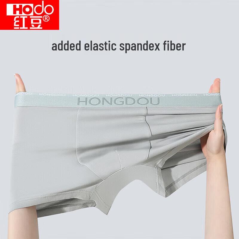 Hongdou Men's Soft Cotton Antibacterial Boxer Briefs 4-Pack