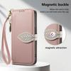 Wallet Flip Case for Infinix Note 50 30 Pro 30i 12 2023 with Card Slots,Leaf Design Cover, Detachable Wrist Strap