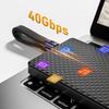 USB4 Cable PD240W Fast Charging 40Gbps Data Transfer Compatible Flexible Design 8K Video Output Aluminum Alloy Texture