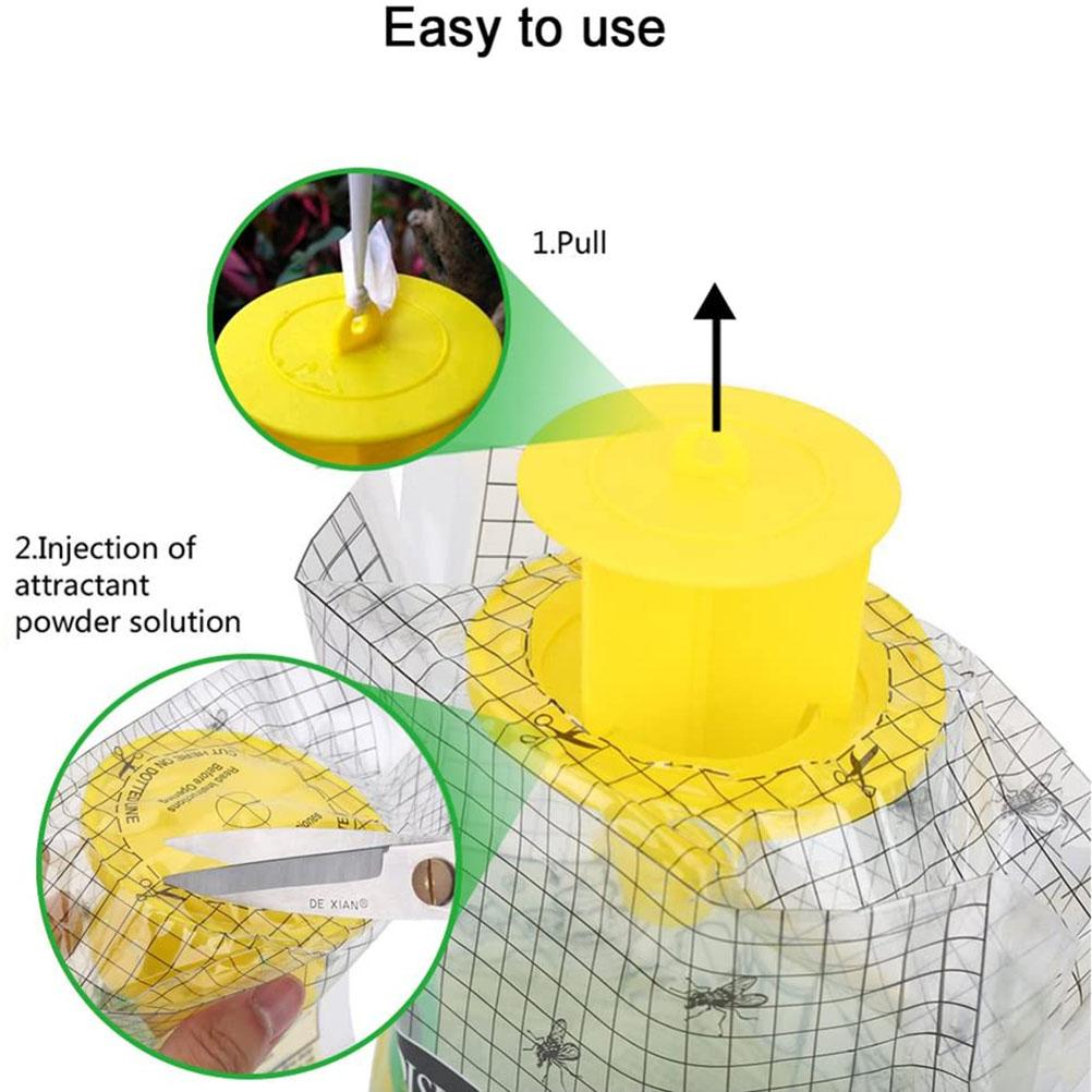 1Pcs Disposable Fly Catchers Non Toxic Fly Traps Outdoor Hanging Fly Catchers