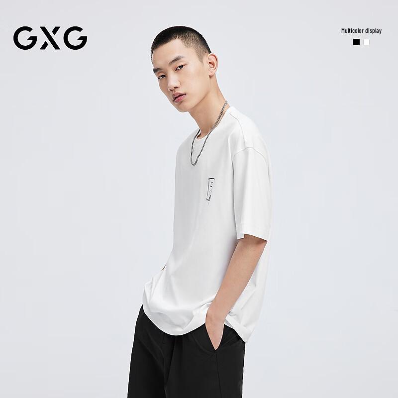 GXG Men s Cartoon Letter Print Round Neck Short Sleeve T-Shirt XXL