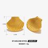 Vacation Stainless Steel Ocean Element Shell Heart Bow Flower Earrings Necklace Women's Beach Jewelry Set