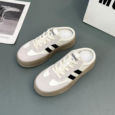 Sieviešu apavi Baotou Čības Sieviešu vasaras virsdrēbes Biezas zoles papēdis Bezmaksas pusčības Sieviešu dizaina apavi Zapatillas De Mujer