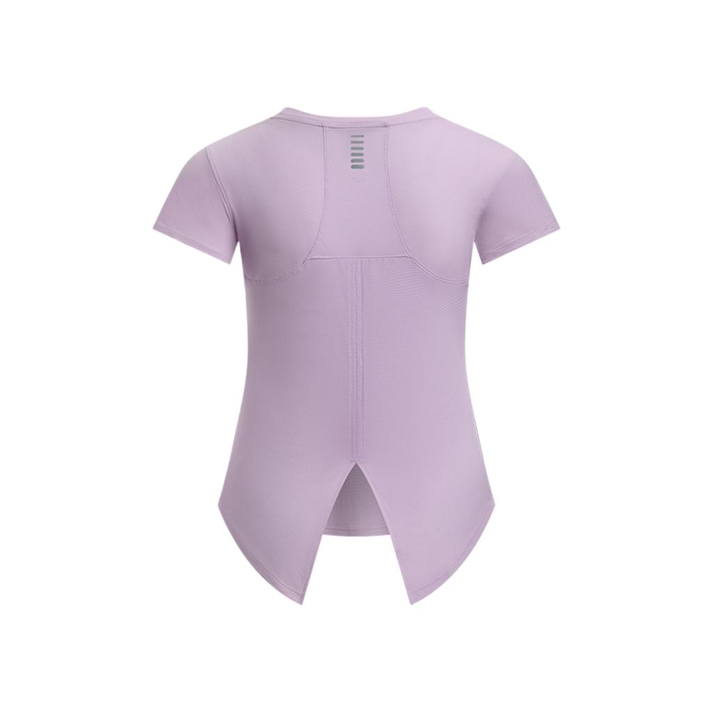 Under Armour Coolswitch Comfortable Versatile Simple Fashion Short Sleeve Regular T-Shirt Women Tops Purple 1373399-543