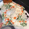 70x70cm Lightweight Cotton Silk Square Scarf With Boho Floral Print Breathable Neck Wrap Women