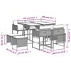VidaXL Garden Dining Set with Cushions 9 Pcs, Patio Table and Chair, Patio Furniture, Outdoor Furniture, 3211319