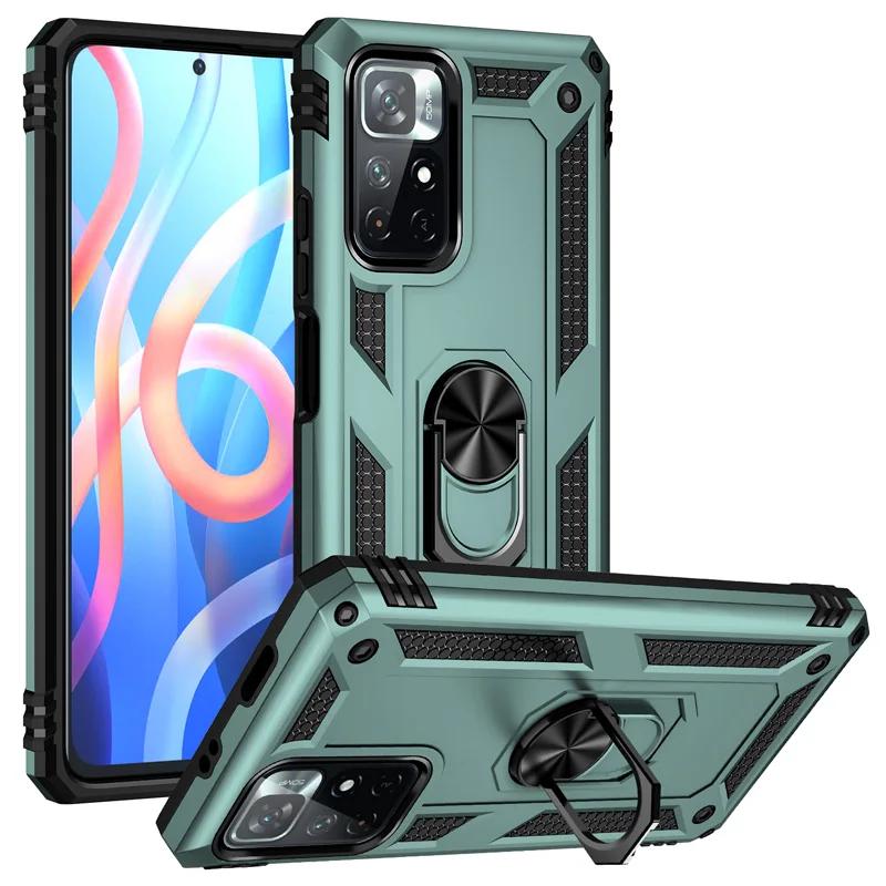 Shockproof Armor Bumper Case pro Xiaomi Redmi Note 12 11 11S 10 9 Pro Max 11T 10T 11A 12C 10C 10S 5G A1 X4 X5 kovový kryt kroužku