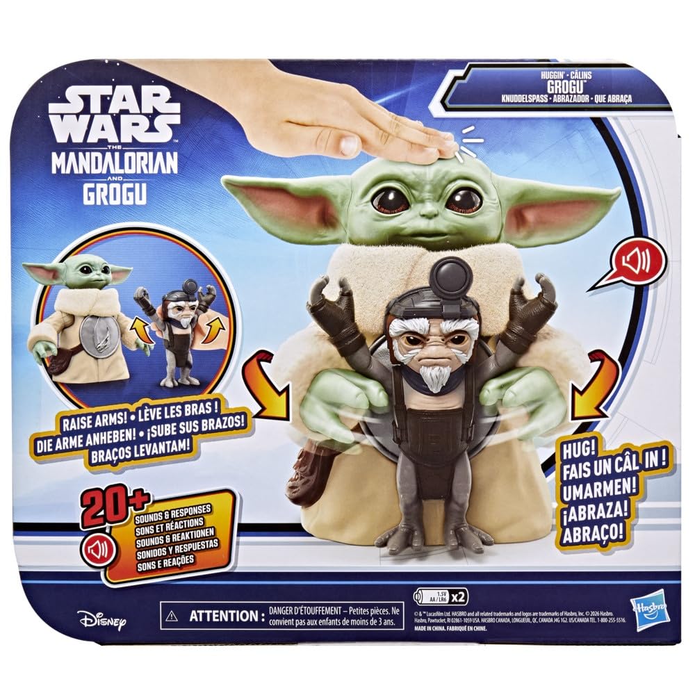 Hasbro STAR WARS Hug Glogoo Electronic Action Figure Interactive Star Mandalorian and Ages Authentic Product 6.5-inch Angelan, Toy, Wars/The Glogoo,