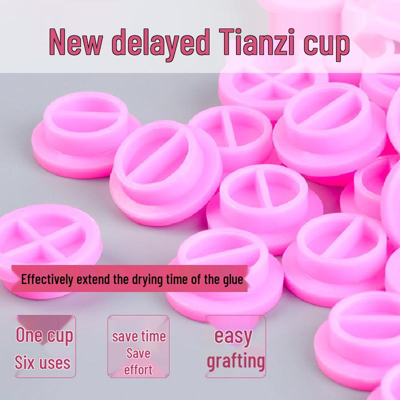 Dual-Use Plum Blossom Cup: Eyelash Extension & Glue Applicator Tool