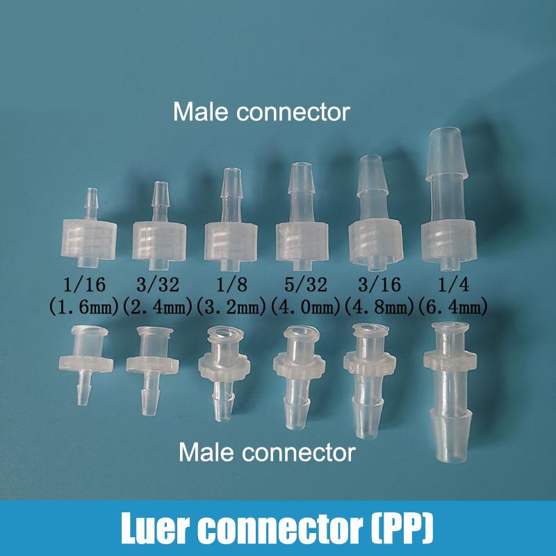 Luer Lock Adapter Pp Material Connector Air Valve Pipe Dispensing Glue Subpackaging Syringe Barrels Fitting