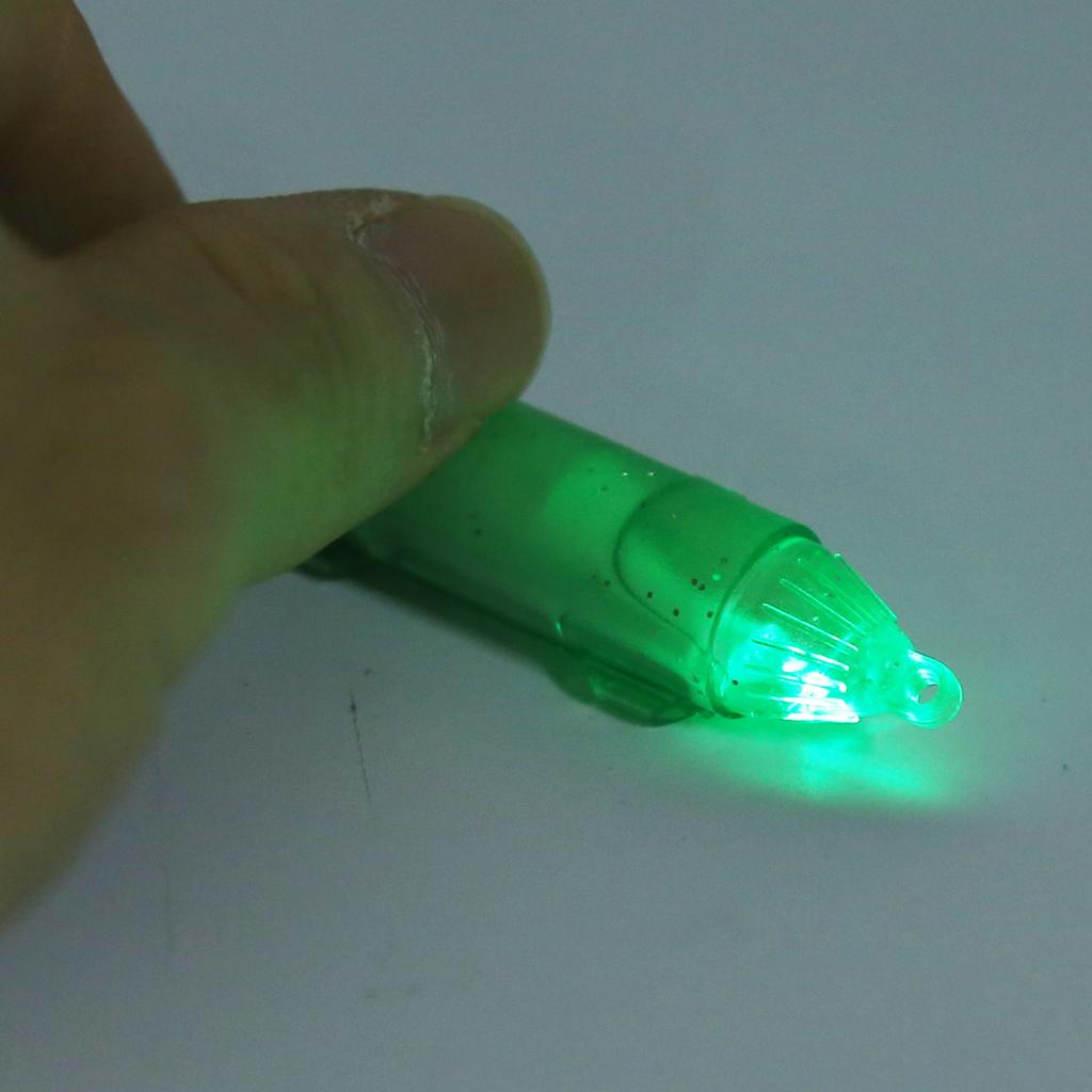 4Pcs Fishing LED Lure Light Underwater Lure Lamp Waterproof Bait Light Green with Box