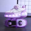 Kid's Luminous Sneaker Rubbing Shoes Children's Shoes Solid Milk Patch Charging Lamp Shoes Kids Glowing Sneakers