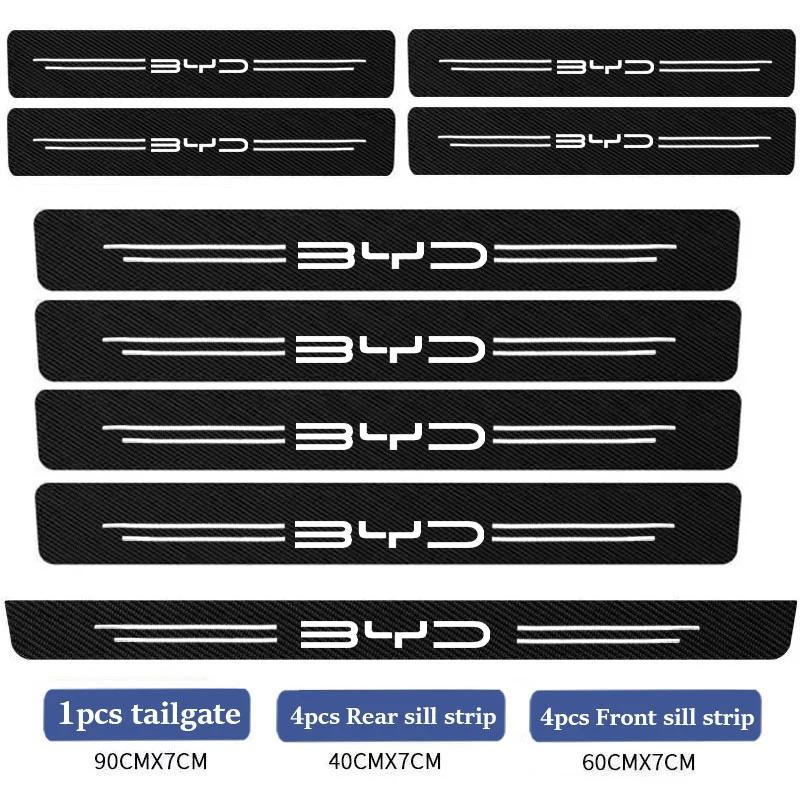 Наклейки-защитные накладки на пороги автомобиля Для BYD M6 G3 G5 T3 13 F3 F0 S6 S7 E5 E6 L3 tang yuan atto3 song Чехлы Аксессуары