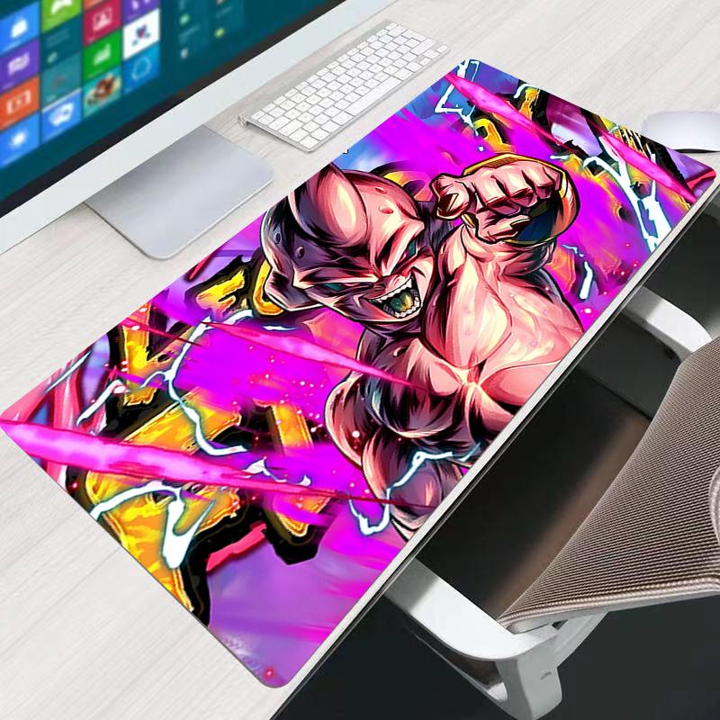 Dragon Ball Majin Buu Z Mouse Pad DBZ Anime Gabinete Gamer Computer Desk Mat Keyboard Pad Edge White Gaming Accessories Mousepad