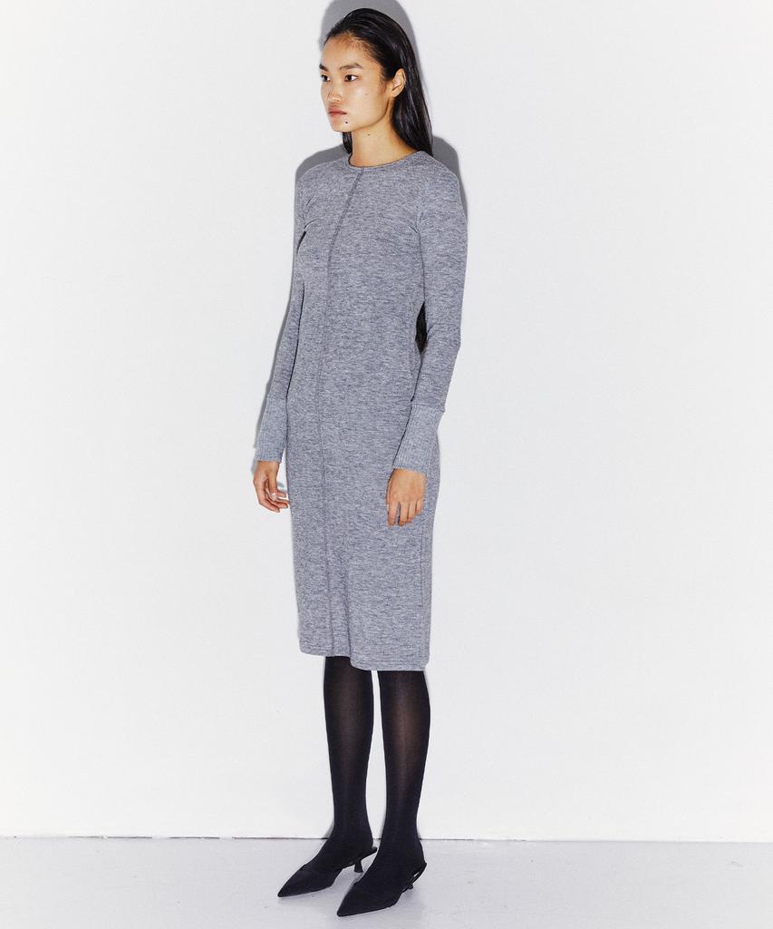 Kimdo Front Back Knit Dress Gray