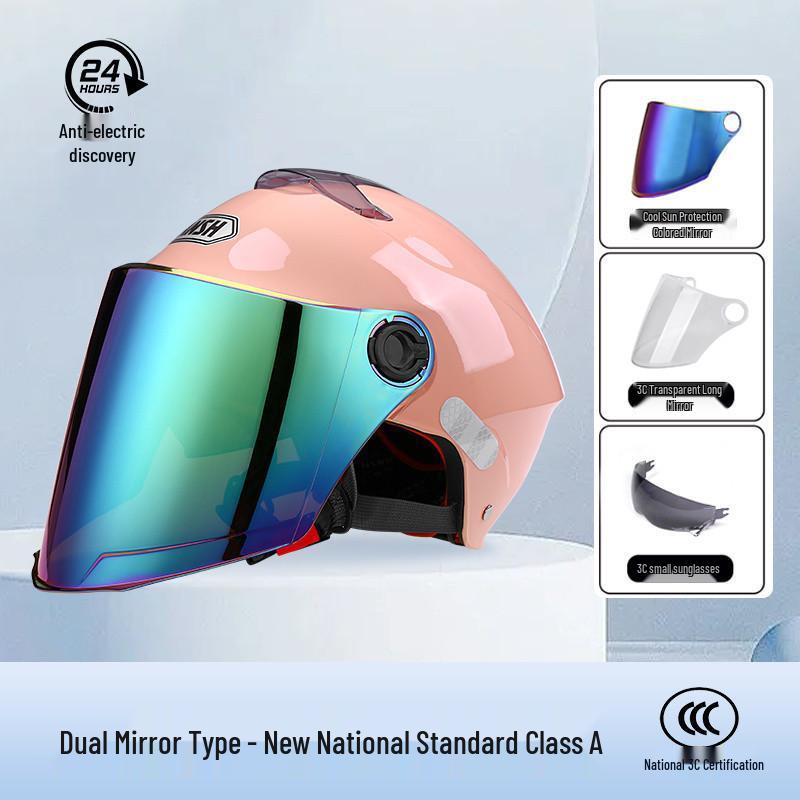Unisex Electric Vehicle Helmet: Certified, Sun-Protective, All-Season, Unbreakable, with Free Shipping