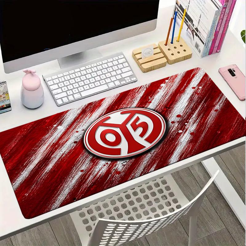 Mainz Fußball Wappen Mauspads, Gaming Mauspads, Tastaturpads, Schreibtischdekoration für Computer Notebook Fan Geschenk Geburtstagsgeschenk