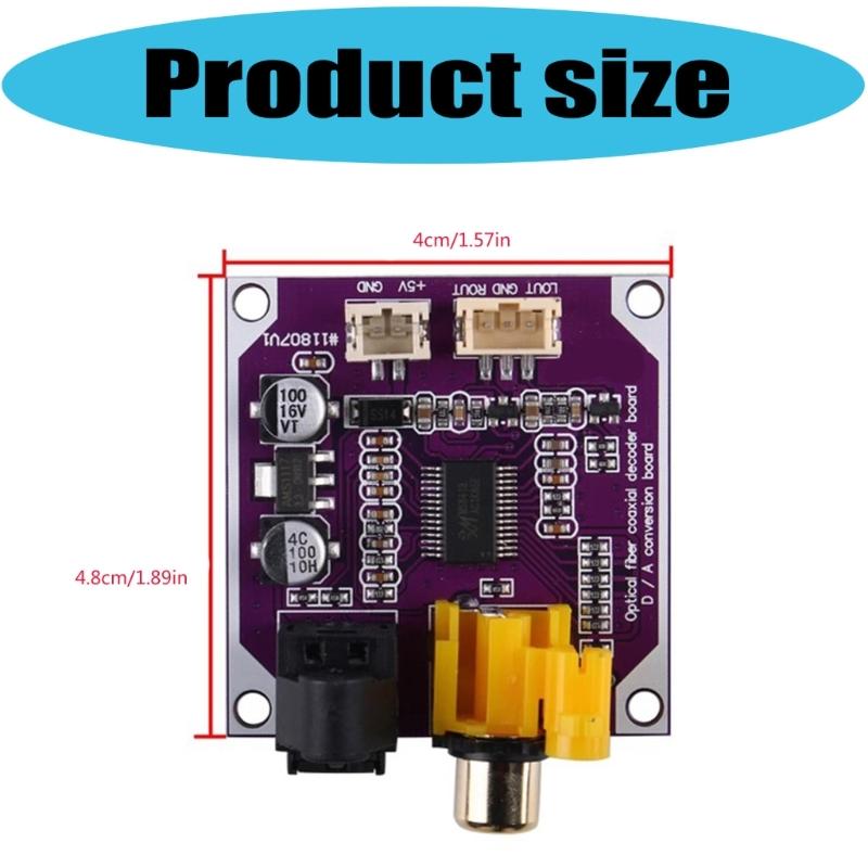 Digital Decoding Board Supporting 32k 192k for Clear Stereo Sound Performances Easy Installation Low Noise
