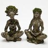 Tree Woman Figurine Resin Meditating Yoga Zen Pose Statue Tree of Life Mystical Creature Decorative Ornament for Home Living Room Bedroom Office