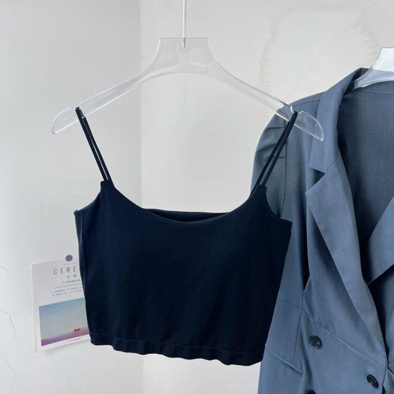 

Ледяной шелковый однотонный жилет-халтер на нижней части внутренней стороны, чтобы носить чистый сладкий и пряный бюстгальтер сзади, интегрированный анти-воздействие One size