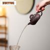 240ml Aesthetic Yixing Purple Clay Teapots Handmade Antique Dragon Pot Raw Ore Purple Mud Tea Making Kettle Zisha Tea Set Tea