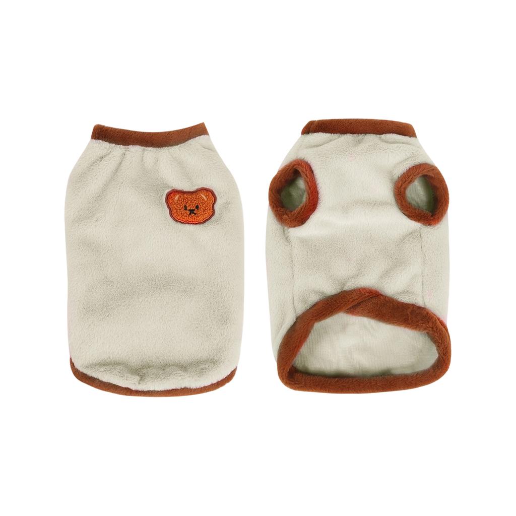 Warm Plush Cats & Dog Clothes For Winter, Cute Embroidered Pet Sweater With Soft Fleece, Comfortable Cold Weather Outfit For Small Pet