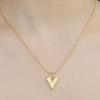 Vintage Heart Pendant Necklace for Women Stainless Steel Jewelry Gold Color Charm Rolo Chains Choker Snake Chain Couple Gift