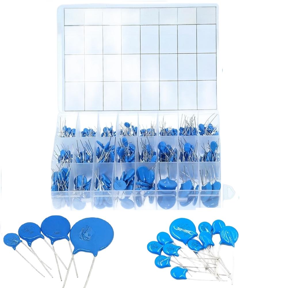 395PCS Value High Voltage Earthenware Capacitor Kit With Storage Box 5D431K To 20D390K Resistor For Repairs Tool Accessories