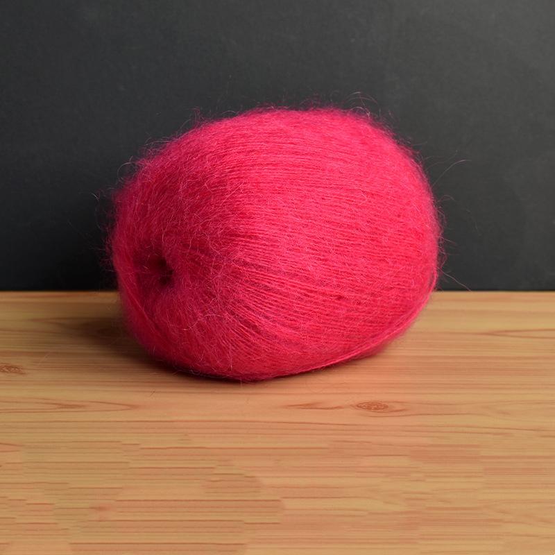 Mohair Fine Wool Yarn Knitting Sewing Thread Soft Skin-friendly Crochet for Sweater Scarf Shawl