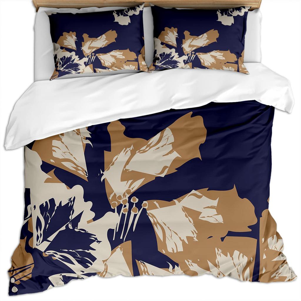 Golden Green Corrugated Bedding Three-Piece Quilt Cover