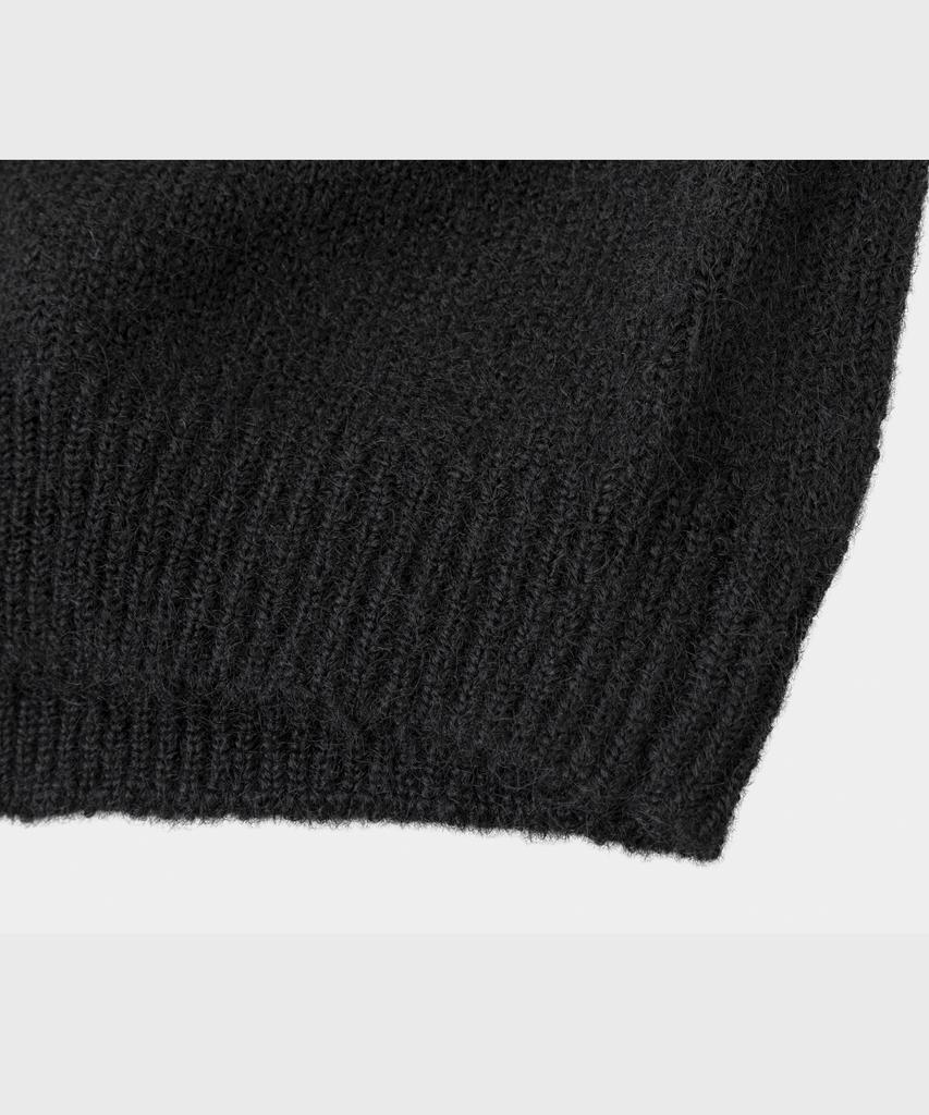 LETTERCOMO Daily Wool Round Knit Black