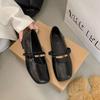 Flat-soled Mary Jane Shoes Women's 2026 New Single Shoes Spring French Shallow Mouth Retro Soft-soled Leather Shoes Ballet Shoes