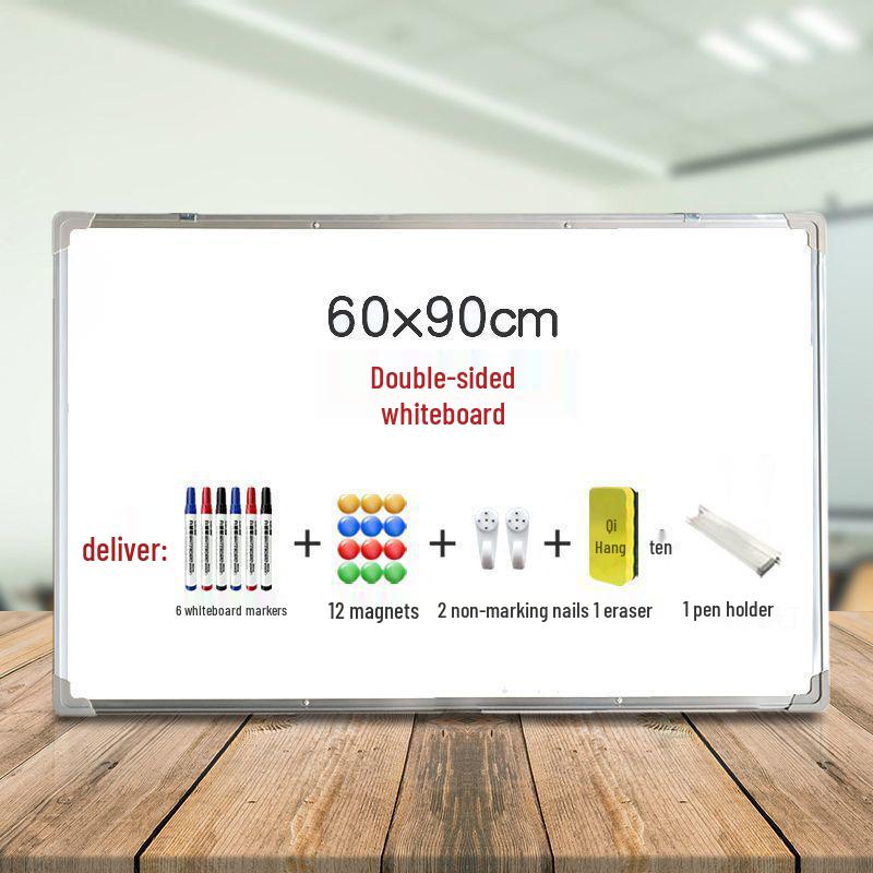 Doppelseitiges magnetisches Whiteboard und Tafel - Wandmontierte abwischbare Büro- und Klassenzimmertafel