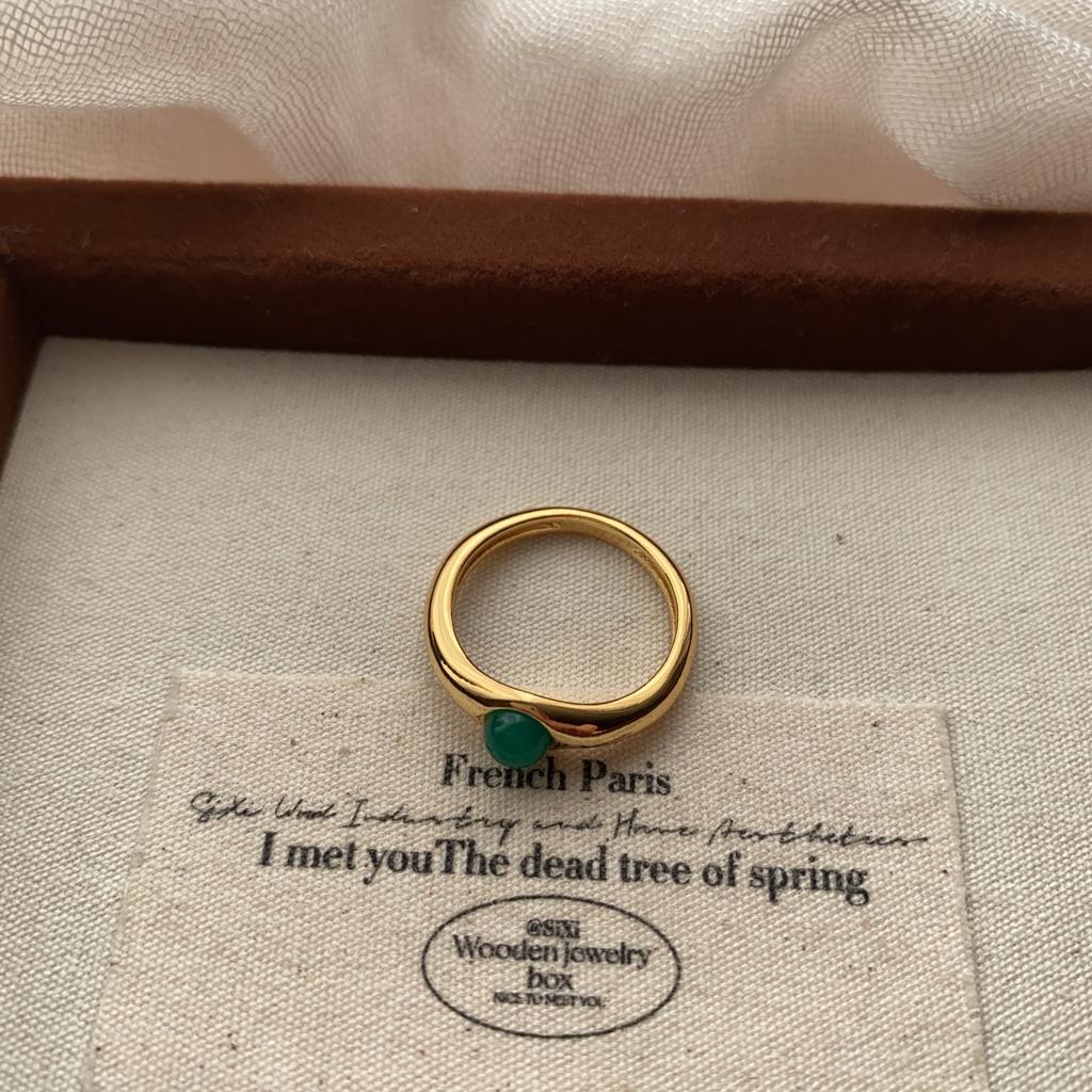 Retro Pearl Ring Cold Fashion Light Luxury Niche Design Advanced Opening Adjustable Index Finger Ring Elegant And Versatile