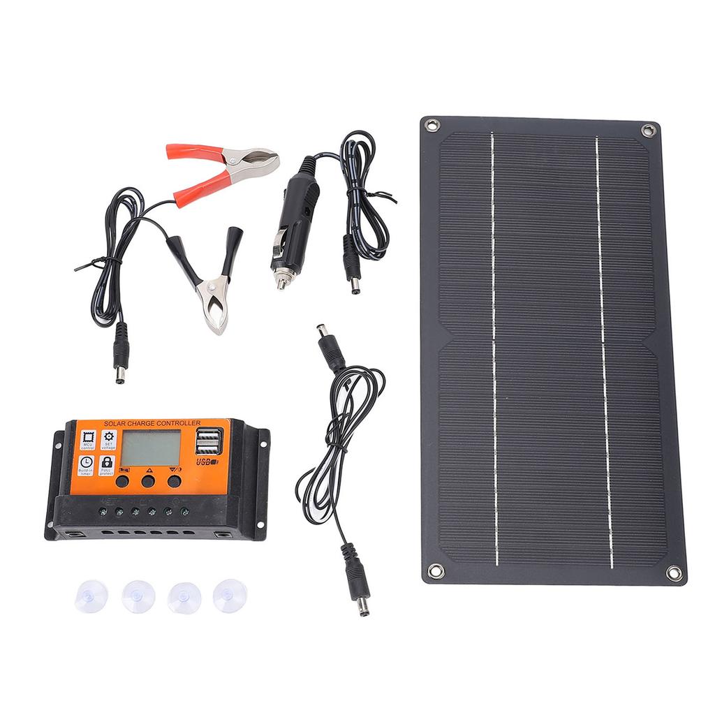 10W Solarakku-Ladegerät mit 10A Controller Monokristallin Wasserdicht 12V Solarmodul-Kit für