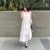 Women's Layered Spaghetti Strap Dress for Beach Vacation, Long Skirt Style for Summer, Spring, and Autumn