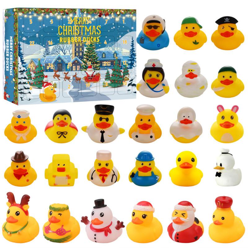 Delightful Festive Rubber Duck Blind Box For Kids Stress Relief Fun Advent Calendar Gift