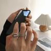Niche Design Micro-Inlaid Zircon Cross Ring Set, Female Sweet Cool Style Simple Light Luxury High-End Personalized Index Finger
