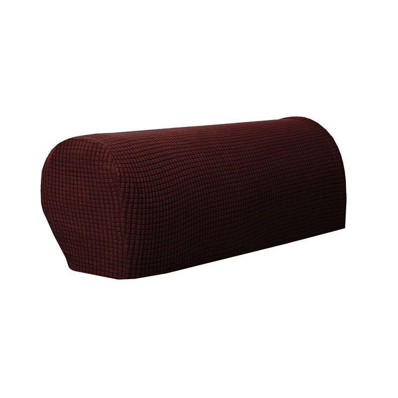 

Armrest 2pcs Covers Stretch Set Chair Sofa Arm Protectors Couch Removable Cover Dark Coffee