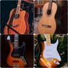 National Style Guitar Strap with Pick Pocket Adjustable Soft Cotton Shoulder Strap Leather Ends Guitar Straps