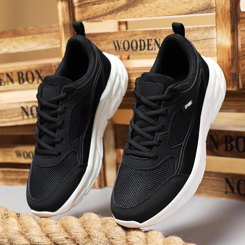 Summer Mesh Shoes Men's Shoes Hollow Breathable Large Size Lightweight Men's Casual Sports Mesh Running Shoes