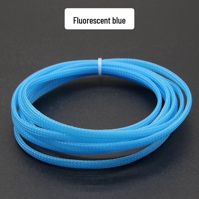PET Braided Expandable 3mm Snakeskin Mesh Audio Cable Sleeve, Nylon Shockproof, 5 Meters