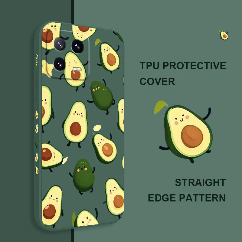 Swinging Avocado Phone Case For Xiaomi 15 15T 14 14T 13 13T 12 12X 12T 12S Mi 11 11T Pro Lite Silicone Cover